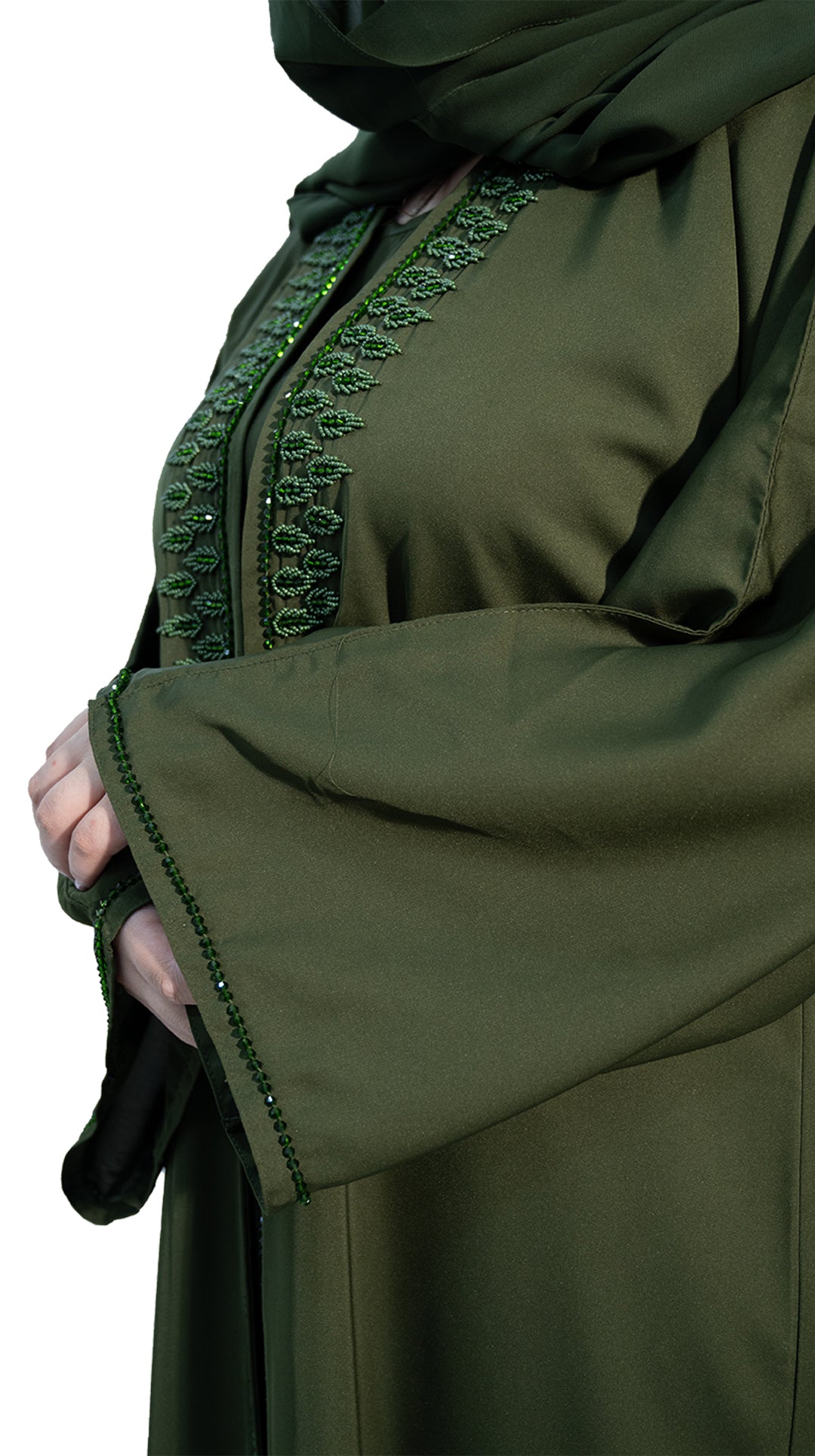 Abaya-paired-with-matching-inner-dress,-Hijab-&-belt-2P654