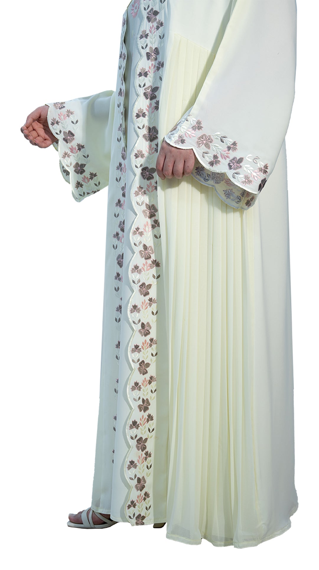 Elegant-white-Abaya-with-embroidery-work-paired-with-matching-inner-dress-2P663