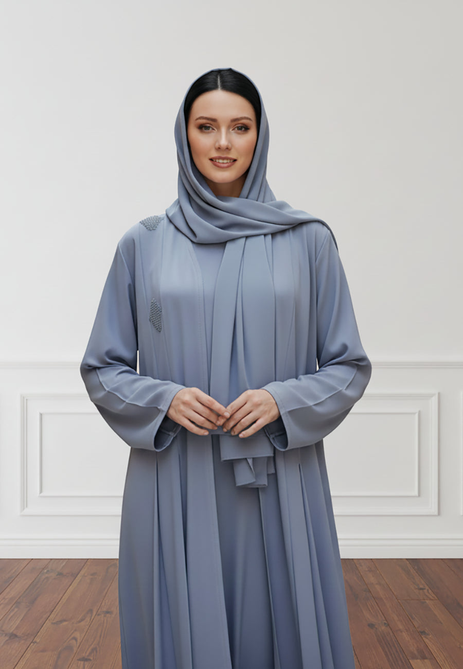 Wholesale Abaya with matching inner| Box of 12 |Available in various fabric, colors & Sizes | Barb Fabric |-2P818