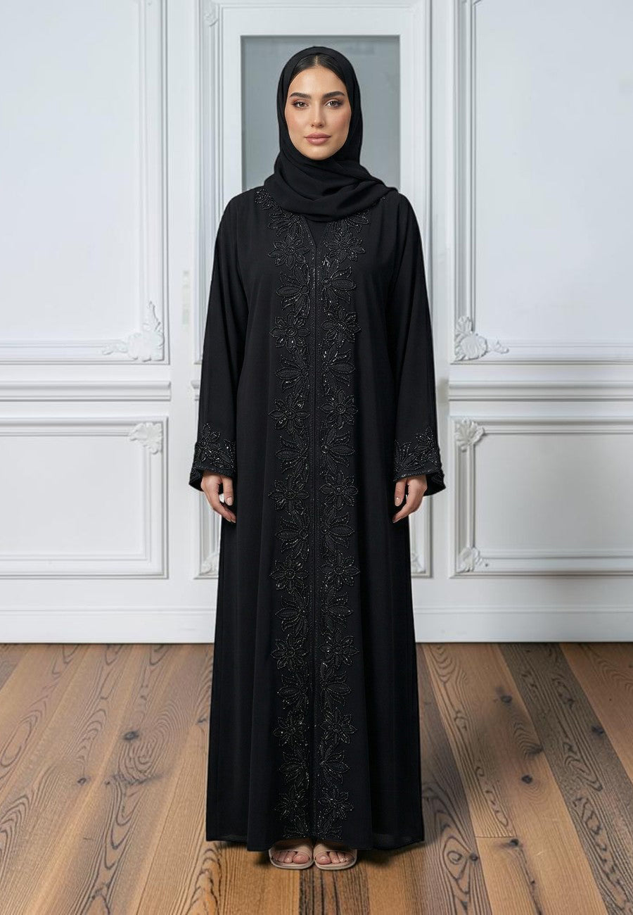 Wholesale Abaya with matching inner| Box of 12 |Available in various fabric, colors & Sizes | Nida Fabric |-2P863