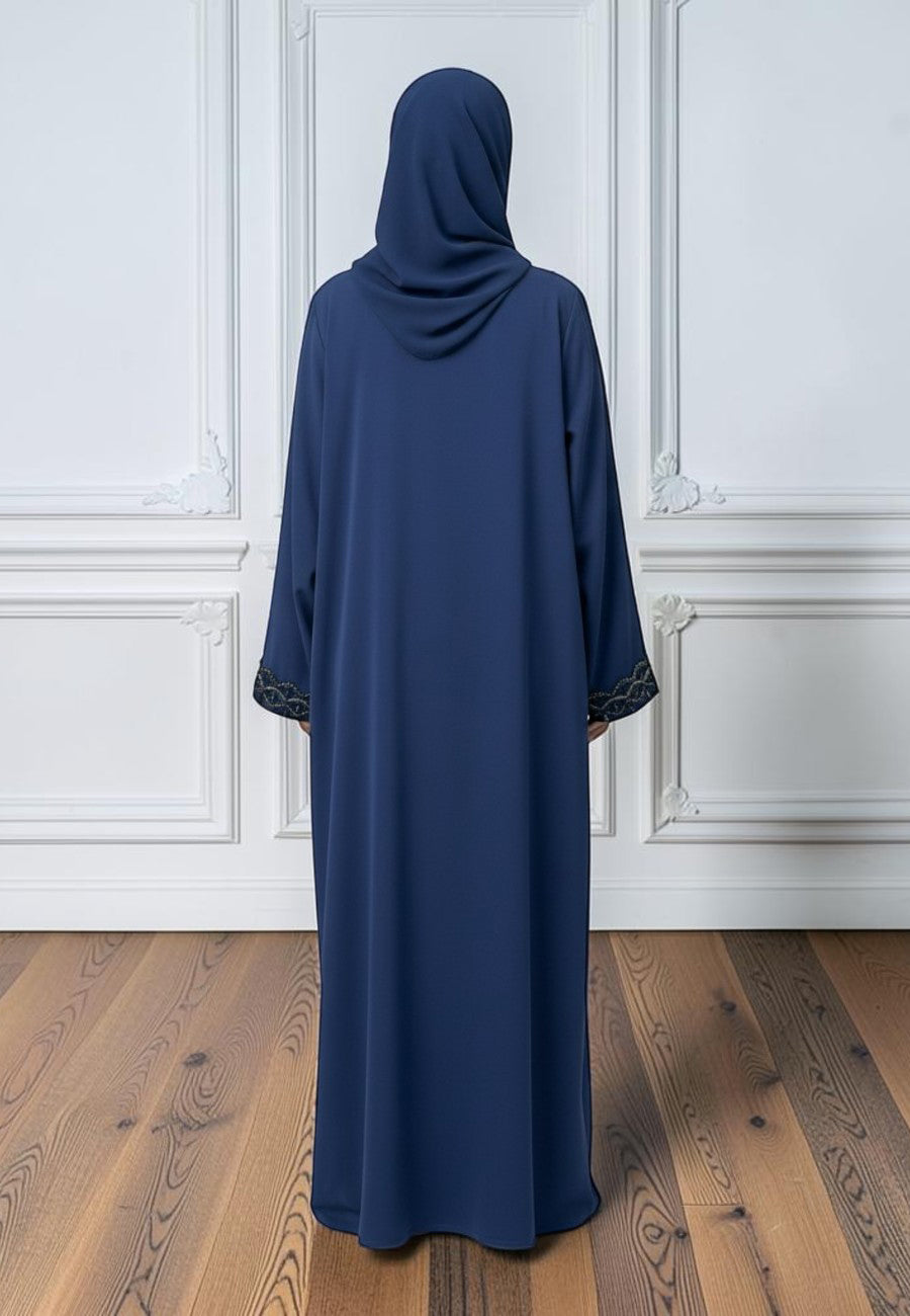 Wholesale Abaya with matching inner| Box of 12 |Available in various fabric, colors & Sizes | Nida Fabric |-2P865