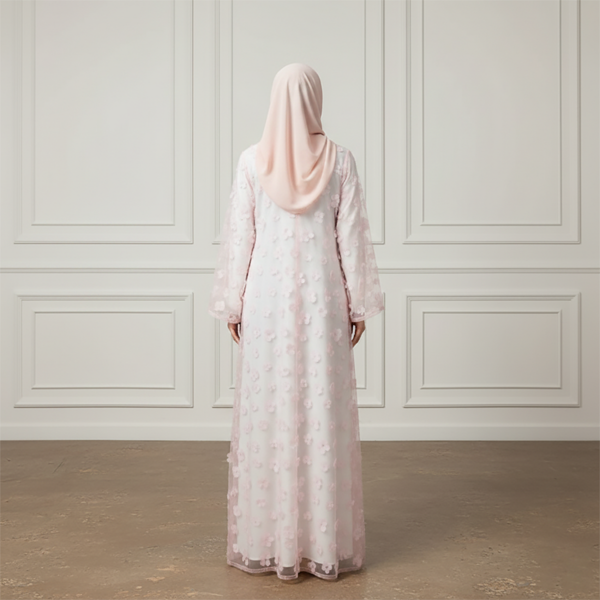 Wholesale Abaya with matching inner| Box of 12 |Available in various fabric, colors & Sizes | Net Fabric |-2P896