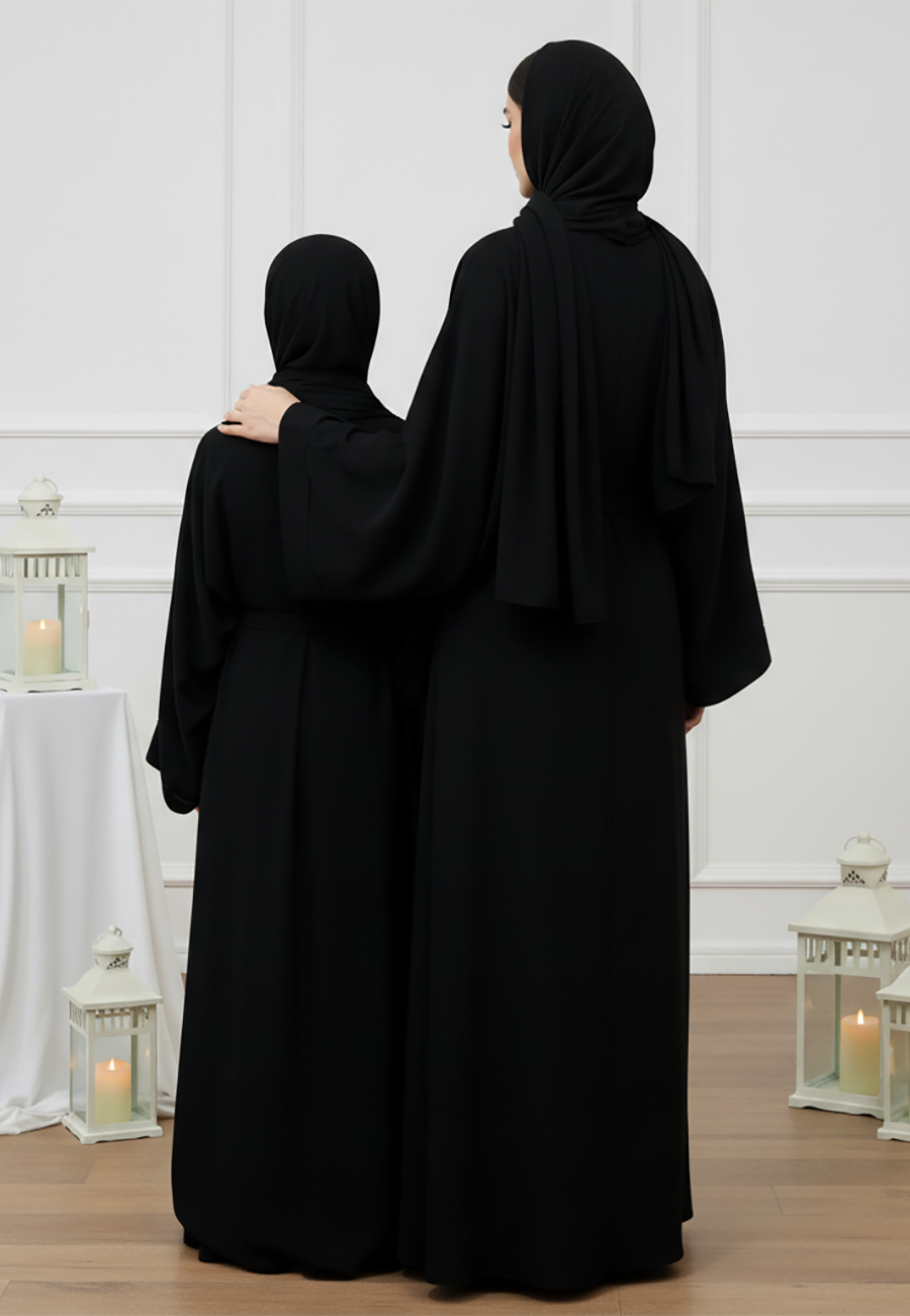 Zoya Mother & Daughter Matching Abaya Set | Signature Nida Fabric-714MD