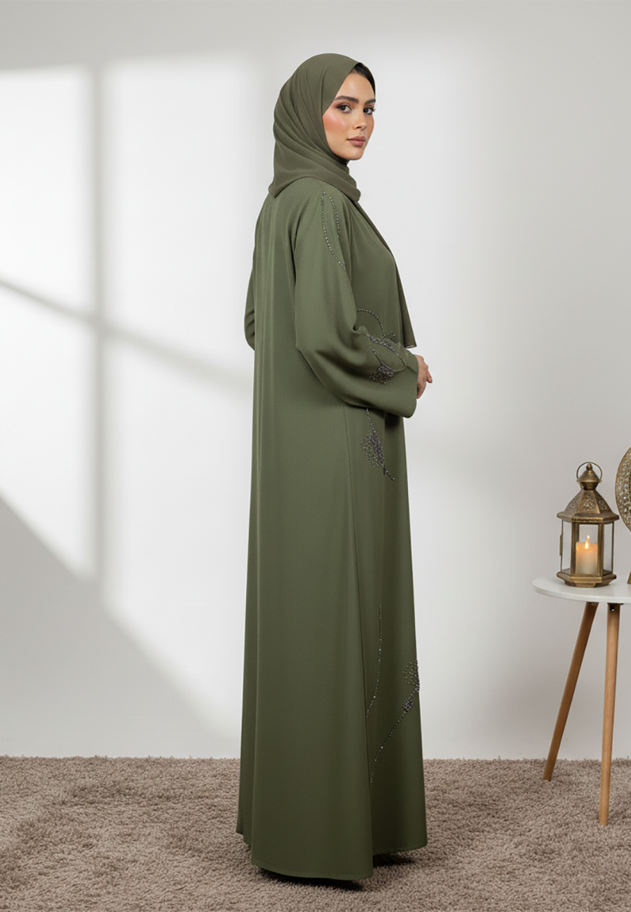 Emerald-Elegance-Abaya---Green-Traditional-Garment-853