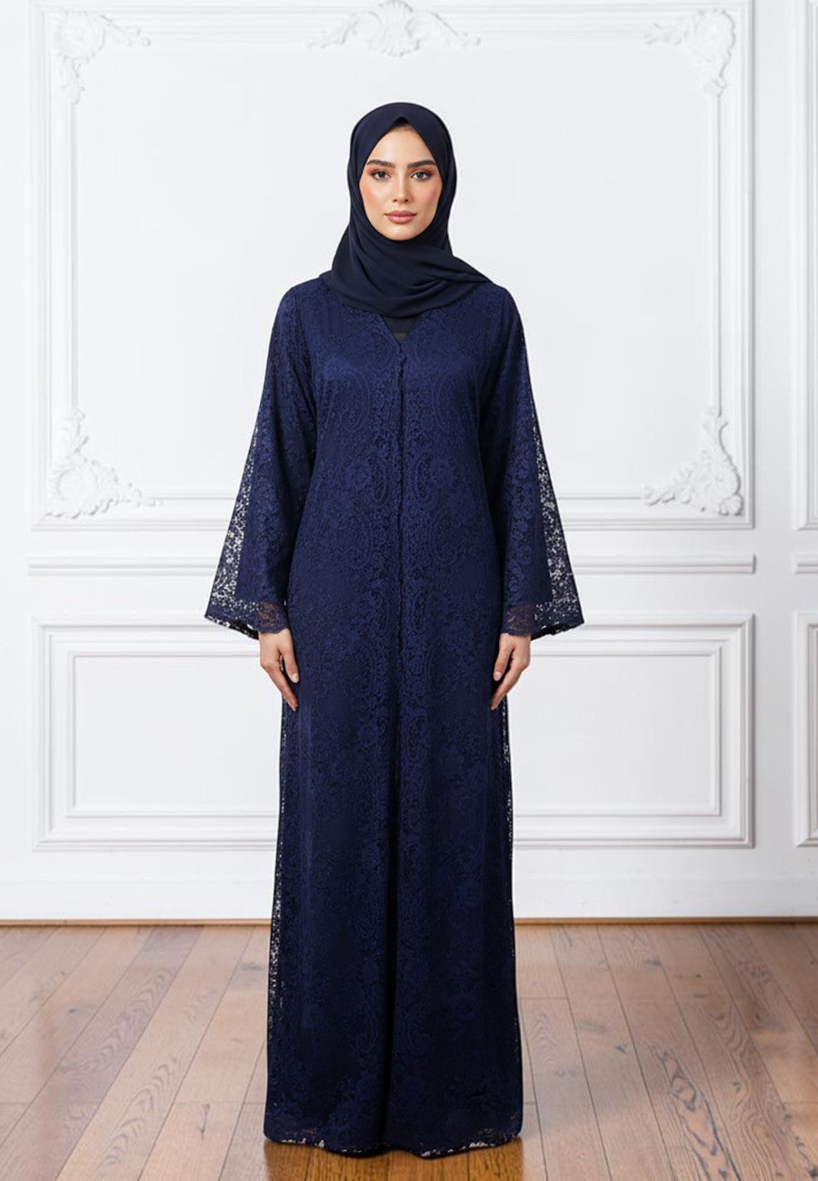 Floral-Lace-Overlay-Open-Abaya-|-Dantil-&-Nida-Fabric-859