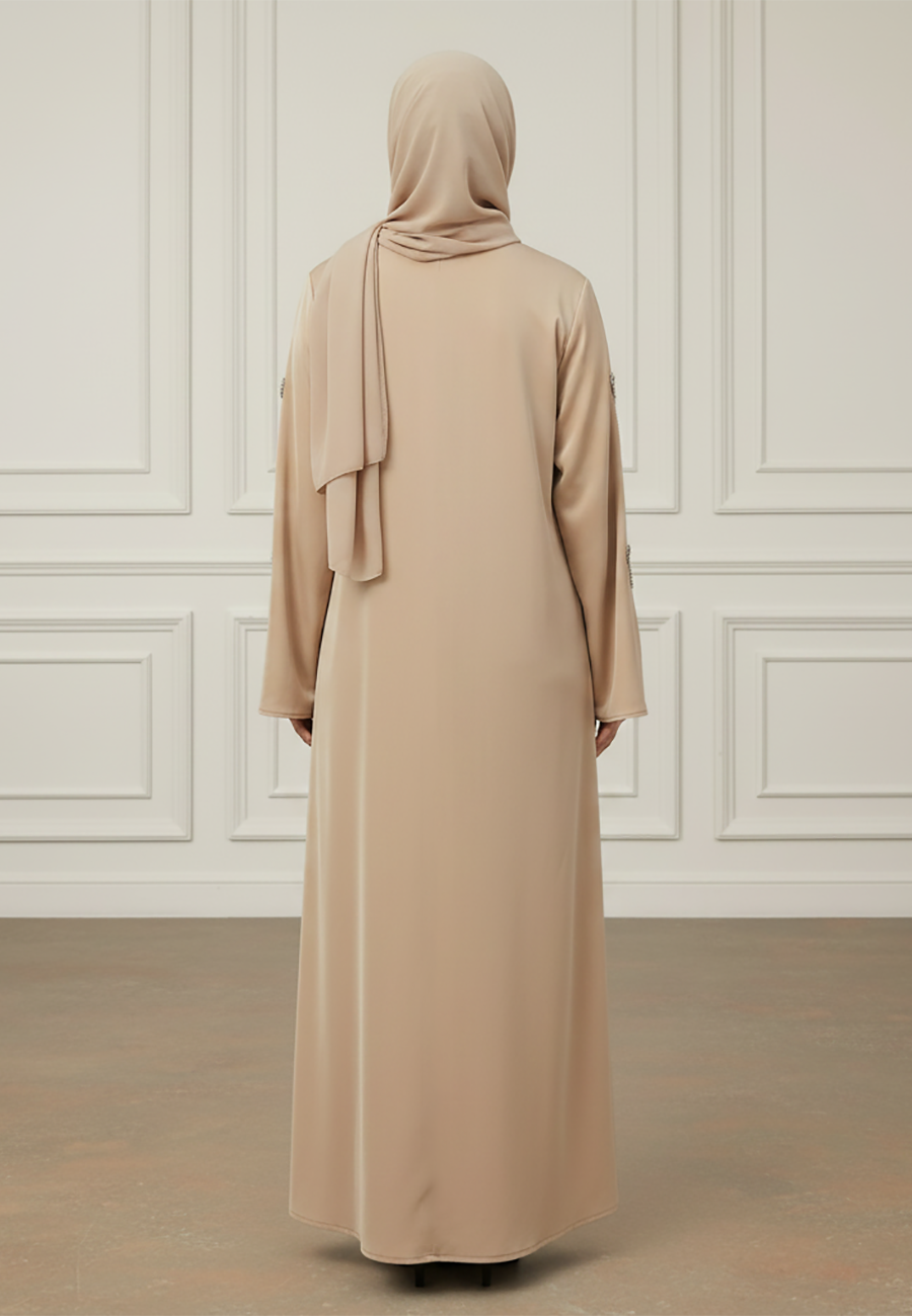 Elegant-Bow-Embellished-Minimalist-Abaya-886