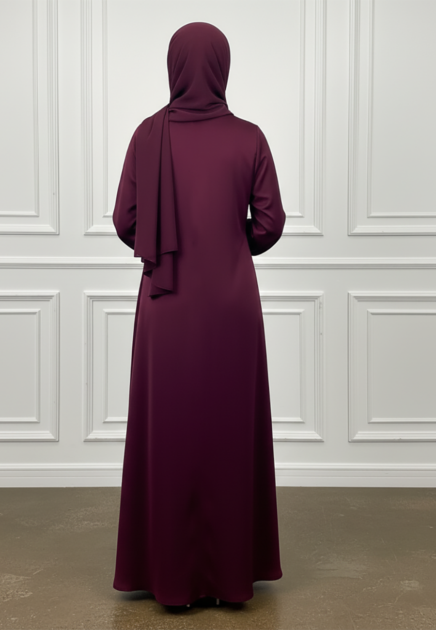 Deep-Plum-Silk-Finish-Abaya-888