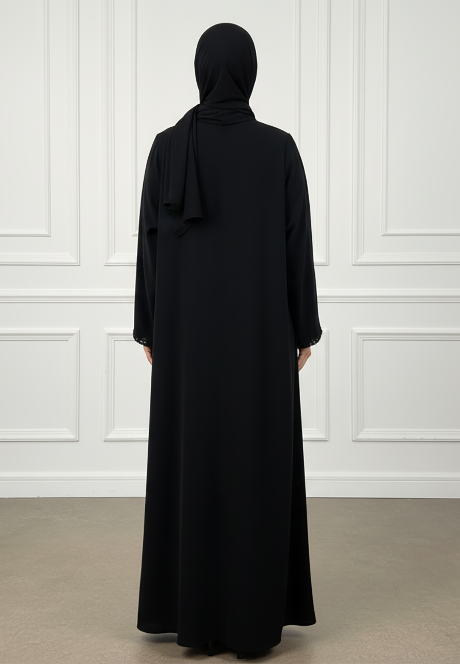 Elegant-Black-Beaded-Abaya-898