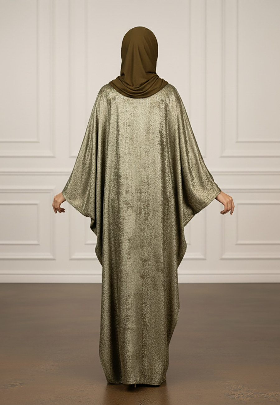 Metallic-Moss-Batwing-Abaya-904