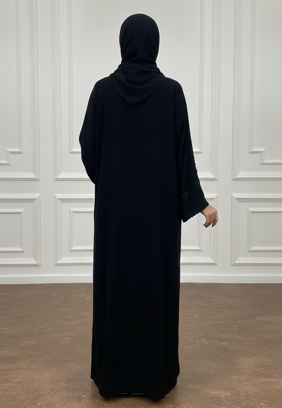 Salma-Embroidered-Vine-Abaya-|-Nida-Fabric-906
