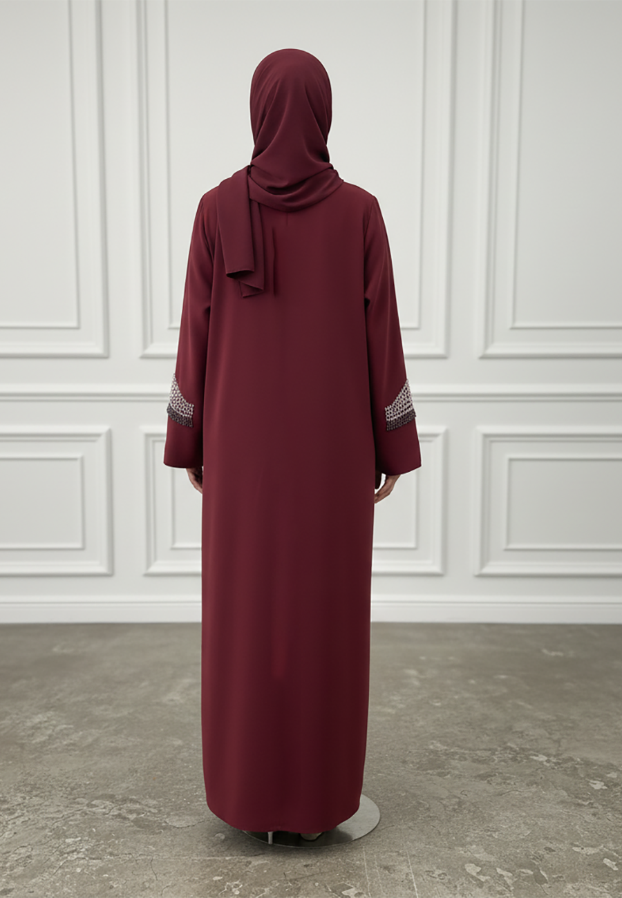 Wave-Embroidered-Abaya-|-Nida-Fabric-919