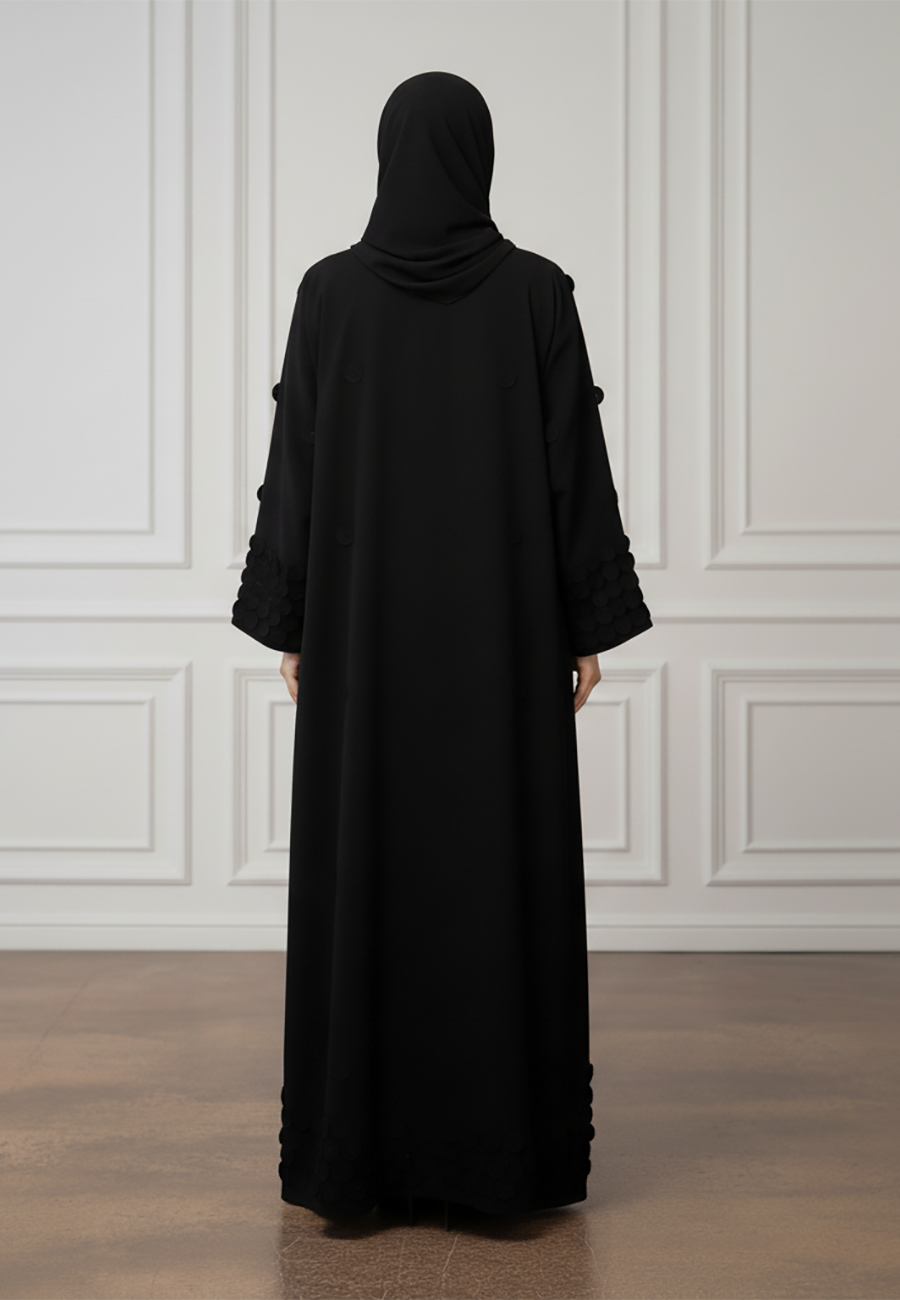 Raised-Circle-Textured-Abaya-|-Nida-Fabric-927