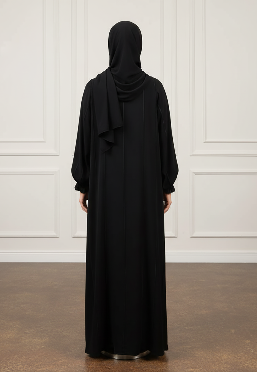 Hooded-Panel-Abaya-|-Nida-Fabric-931