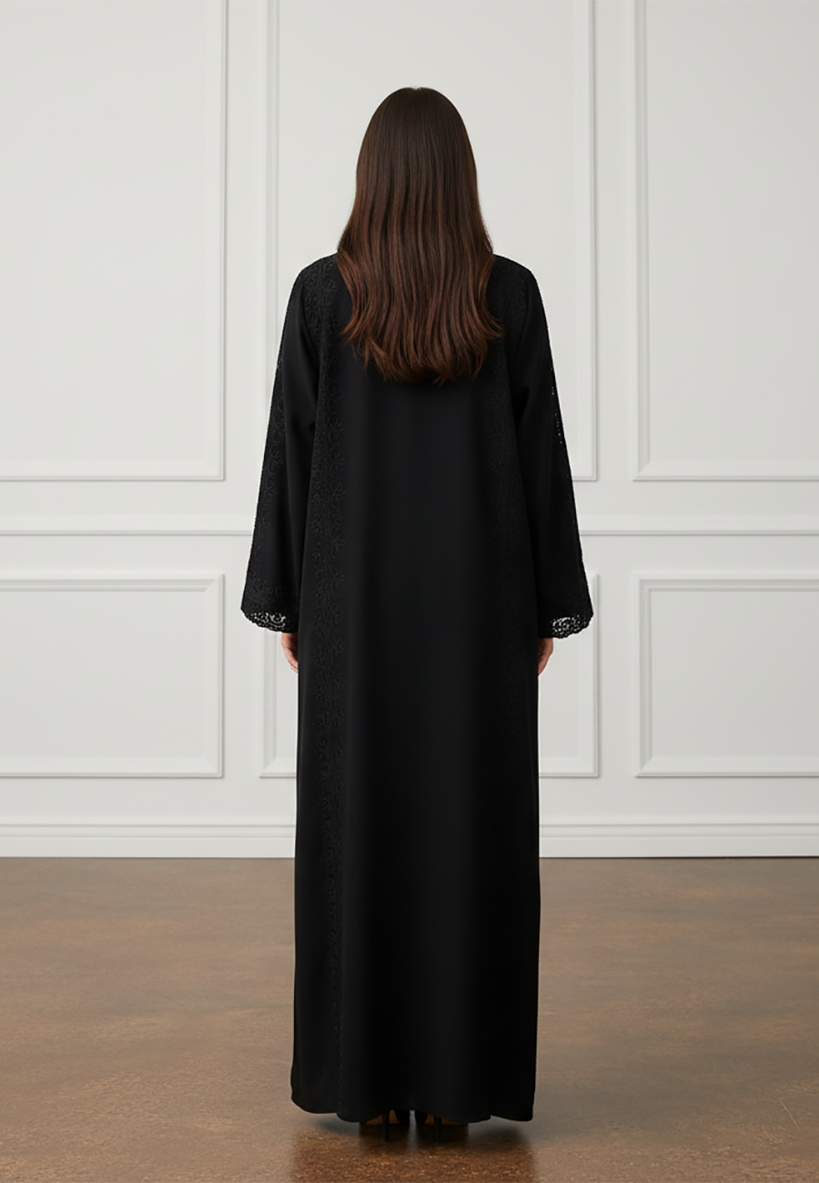 Braided-Accent-Abaya|Nida-Fabric-938