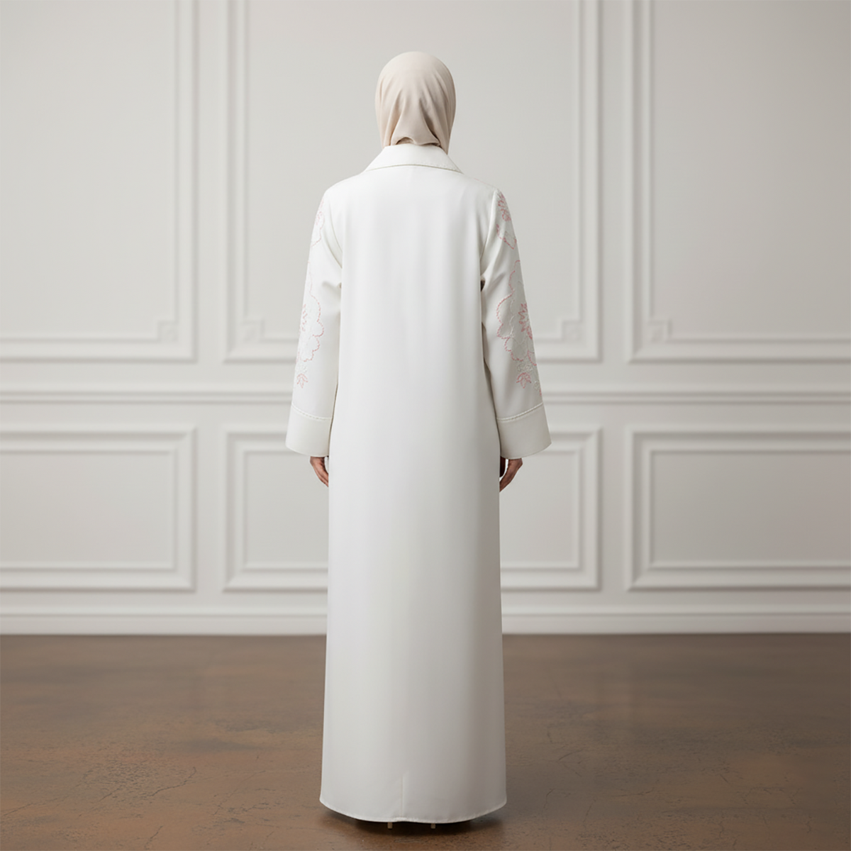 Floral-Blazer-Abaya-|Crepe-Fabric-943