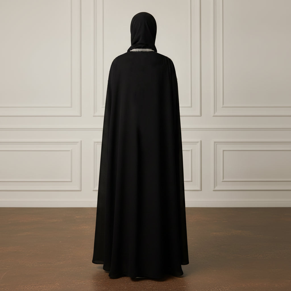 Embroidered-Cape-Abaya-–-Crepe-Fabric-945