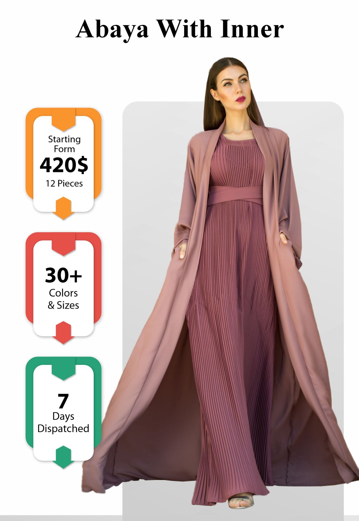 Abaya With Inner $420 (12 pieces)