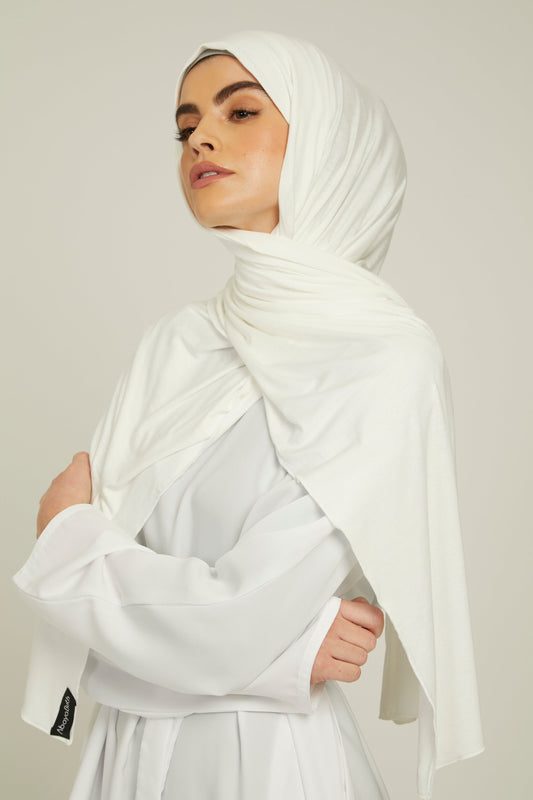 Premium jersey hijab- Off White