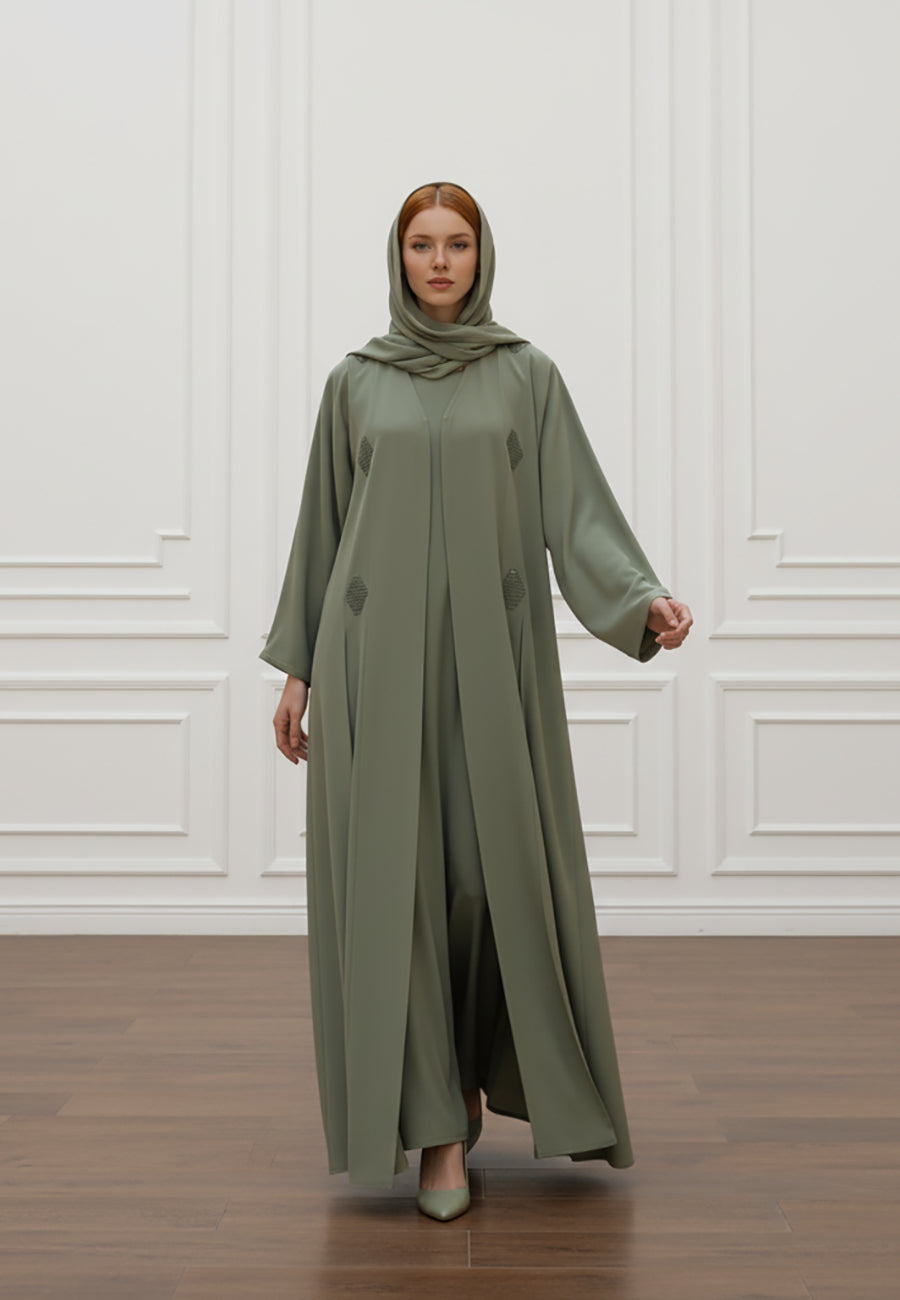 Luxurious-2-Piece-BarB-Crepe-Abaya-Set-|-Matching-Inner-Dress-&-Hijab-Included-2P819