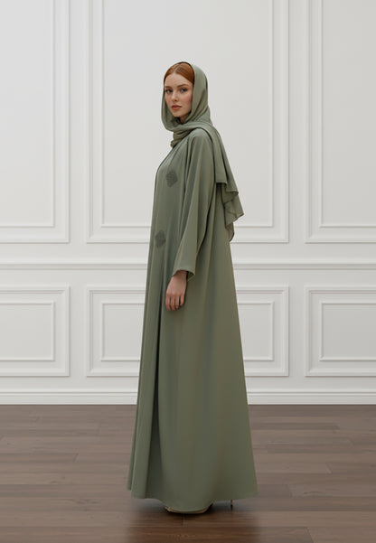 Luxurious-2-Piece-BarB-Crepe-Abaya-Set-|-Matching-Inner-Dress-&-Hijab-Included-2P819
