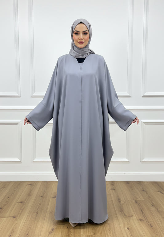 Elegant-Grey-2-Piece-Abaya-with-Sleeveless-Inner-Dress-2P832