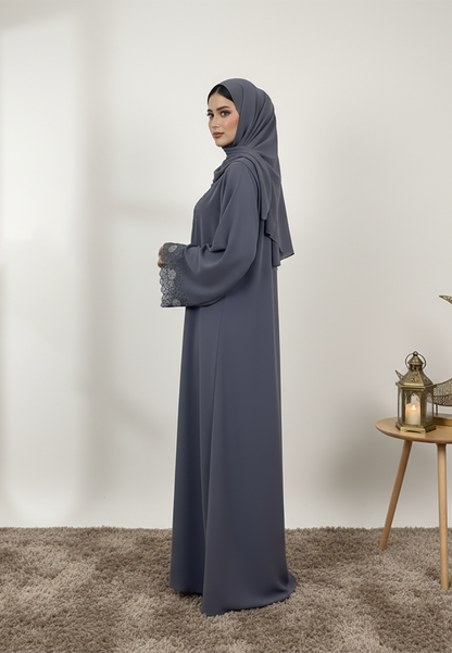 Layla-Lace-Abaya-with-matching-inner-–-Nida-Fabric-2P836