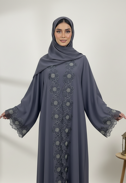 Layla-Lace-Abaya-with-matching-inner-–-Nida-Fabric-2P836