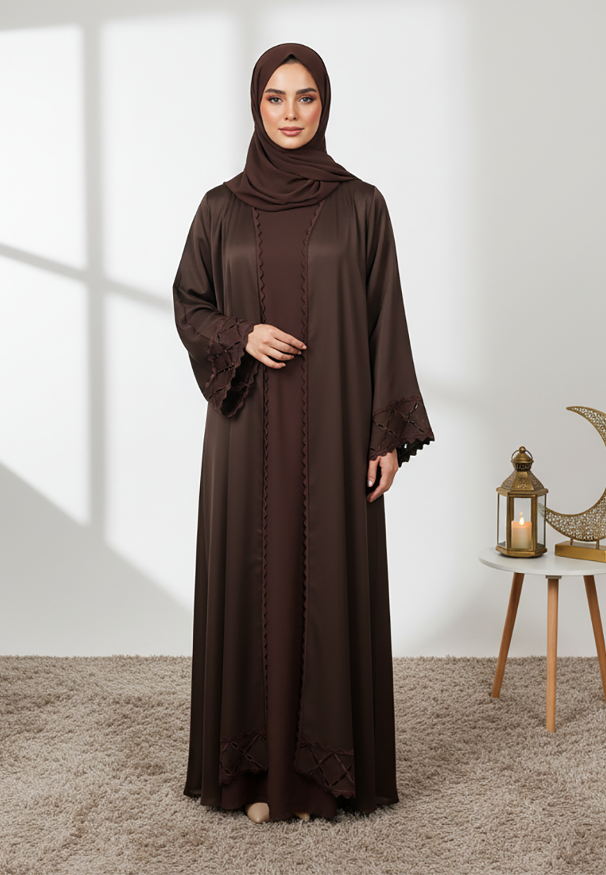 Elegant-Brown-Abaya-with-Matching-Inner-2P850