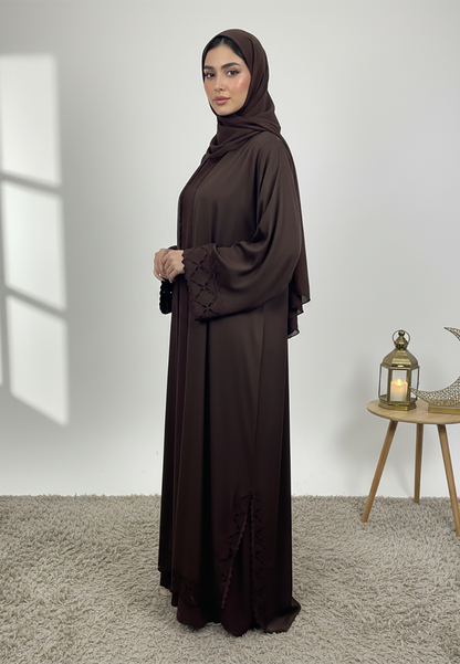 Elegant-Brown-Abaya-with-Matching-Inner-2P850