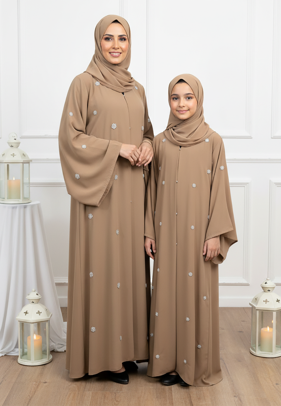 Luxurious Mother & Daughter Matching Abaya Set-620MD