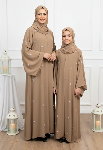 Luxurious Mother & Daughter Matching Abaya Set-620MD