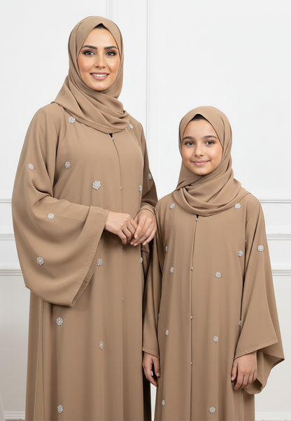 Luxurious Mother & Daughter Matching Abaya Set-620MD
