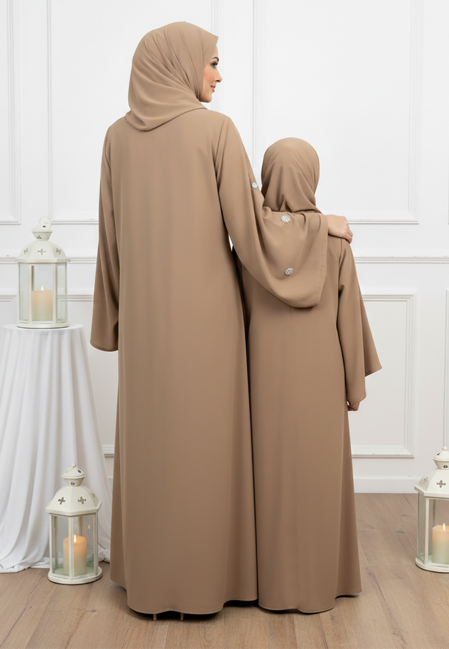 Luxurious Mother & Daughter Matching Abaya Set-620MD
