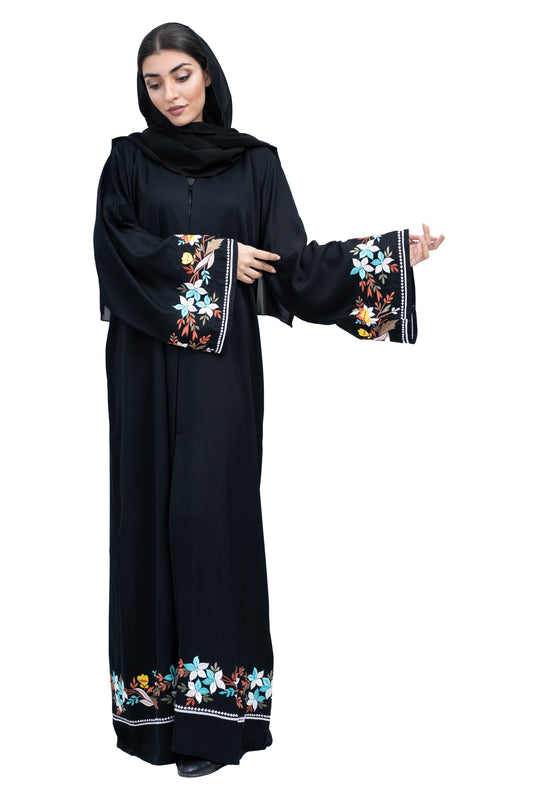 Elegant-Black-Nida-Abaya-with-Vibrant-Floral-Embroidery-in-Abaya-and-Hijab.-638