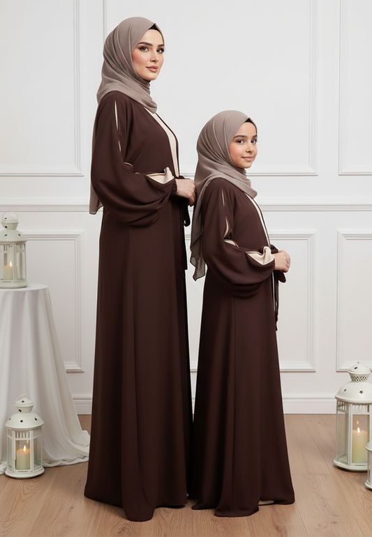 Luxurious Lulu Mother & Daughter Matching Abaya Set-641MD
