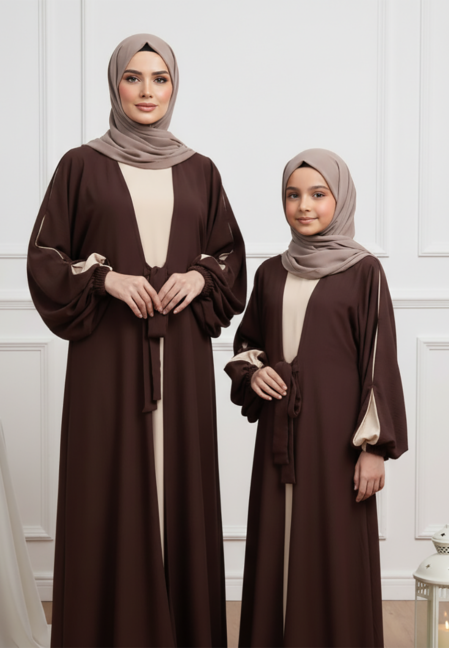 Luxurious Lulu Mother & Daughter Matching Abaya Set-641MD