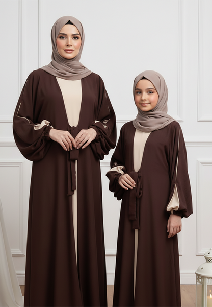 Luxurious Lulu Mother & Daughter Matching Abaya Set-641MD