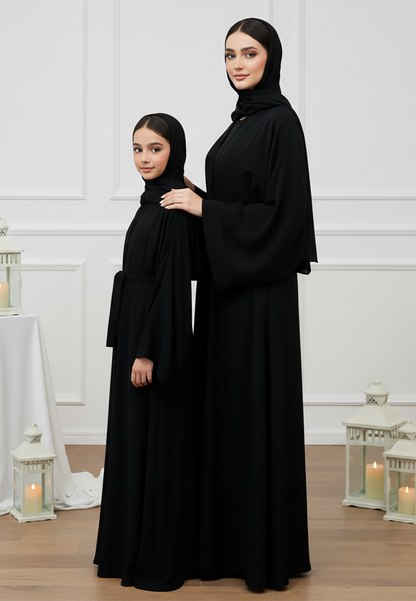 Zoya Mother & Daughter Matching Abaya Set | Signature Nida Fabric-714MD