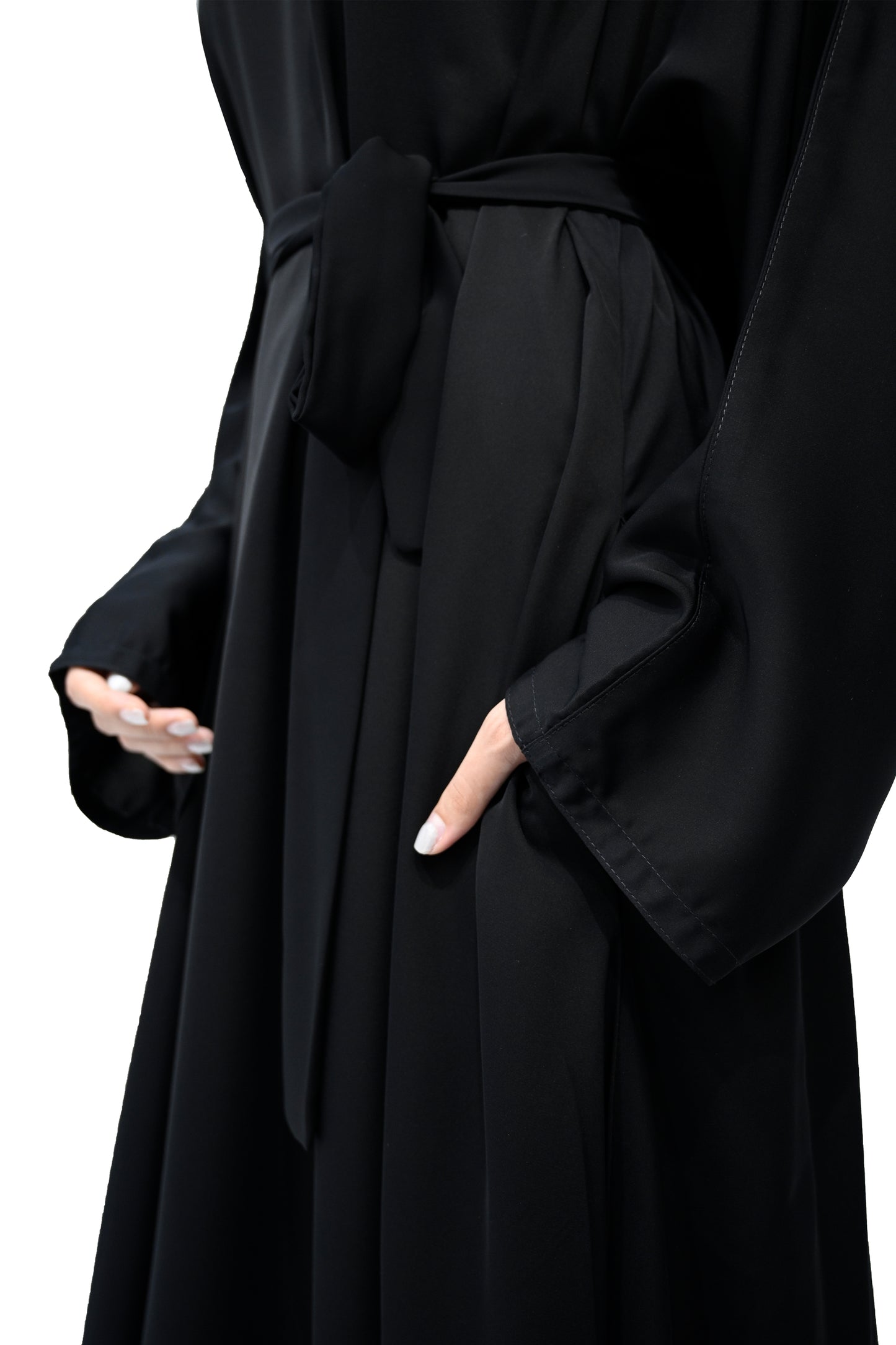 Elegant-Black-Abaya-with-matching-belt-and-Hijab-716