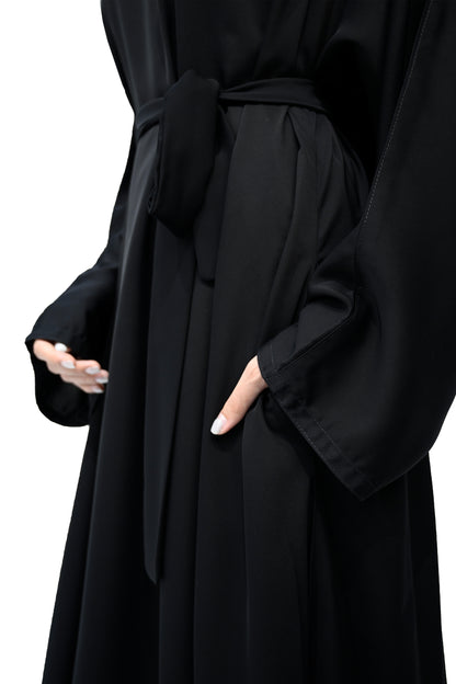 Elegant-Black-Abaya-with-matching-belt-and-Hijab-716