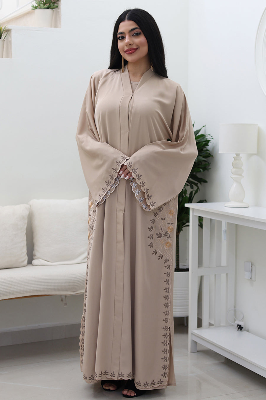 Beige-Embroidered-Abaya-763