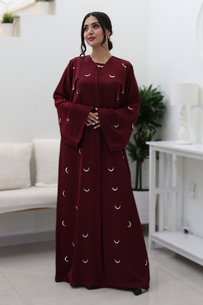 Maroon-Crescent-Moon-Abaya-769