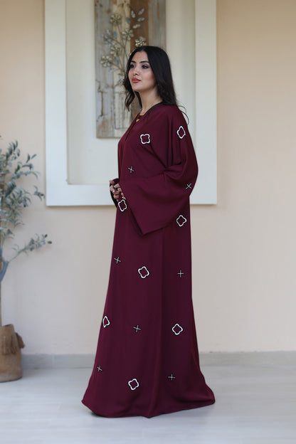 Maroon-Bloom-Abaya-771