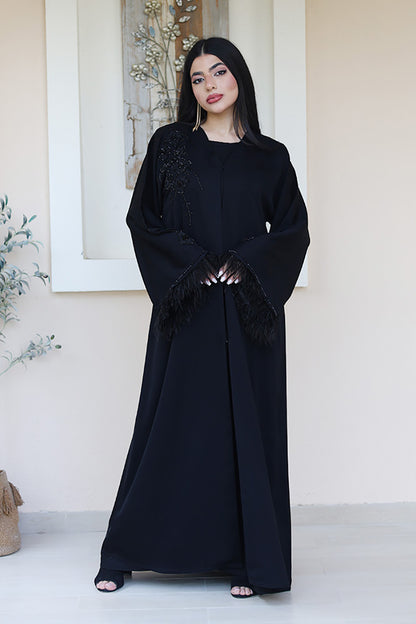 Black-Feathered-Elegance-Abaya-775