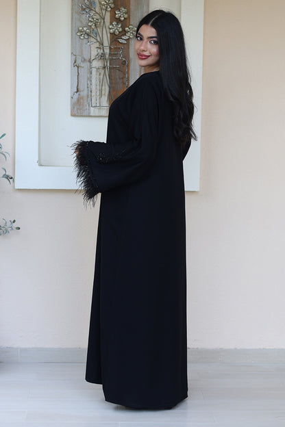 Black-Feathered-Elegance-Abaya-775