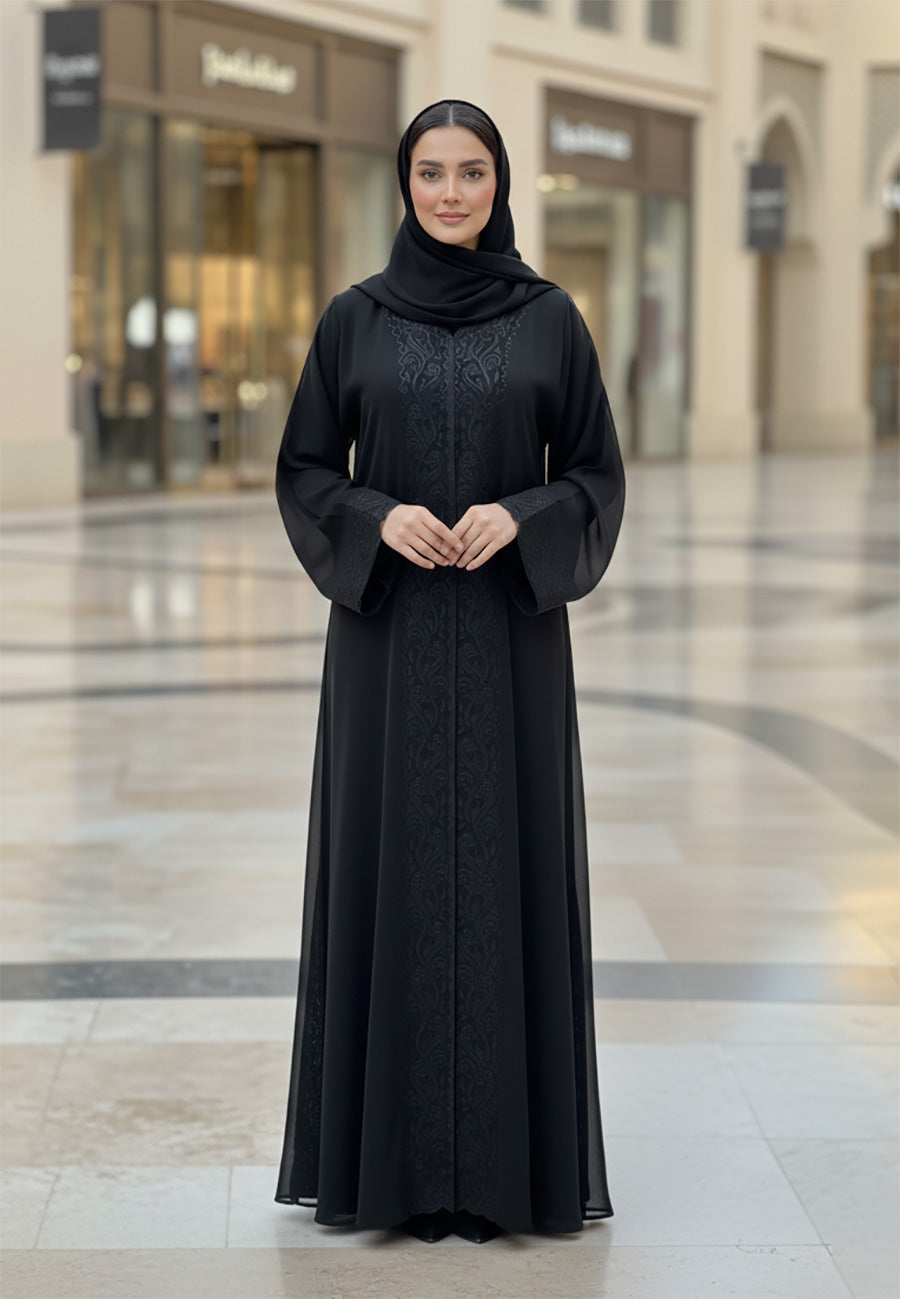 Minimalist-Sand-Abaya-with-Flowing-Line-Embroidery-|-Premium-Nida-Fabric-802