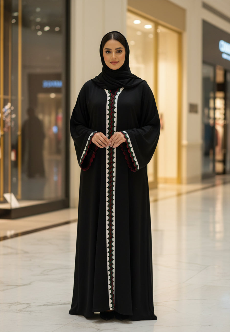UAE-National-Colors-Trim-Abaya-|-Nida-Fabric-803