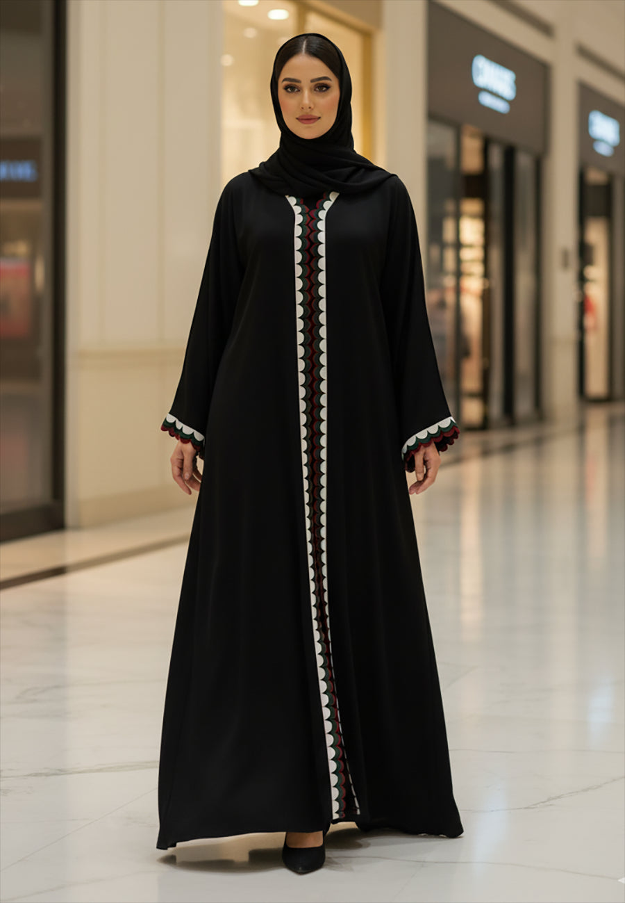 UAE-National-Colors-Trim-Abaya-|-Nida-Fabric-803