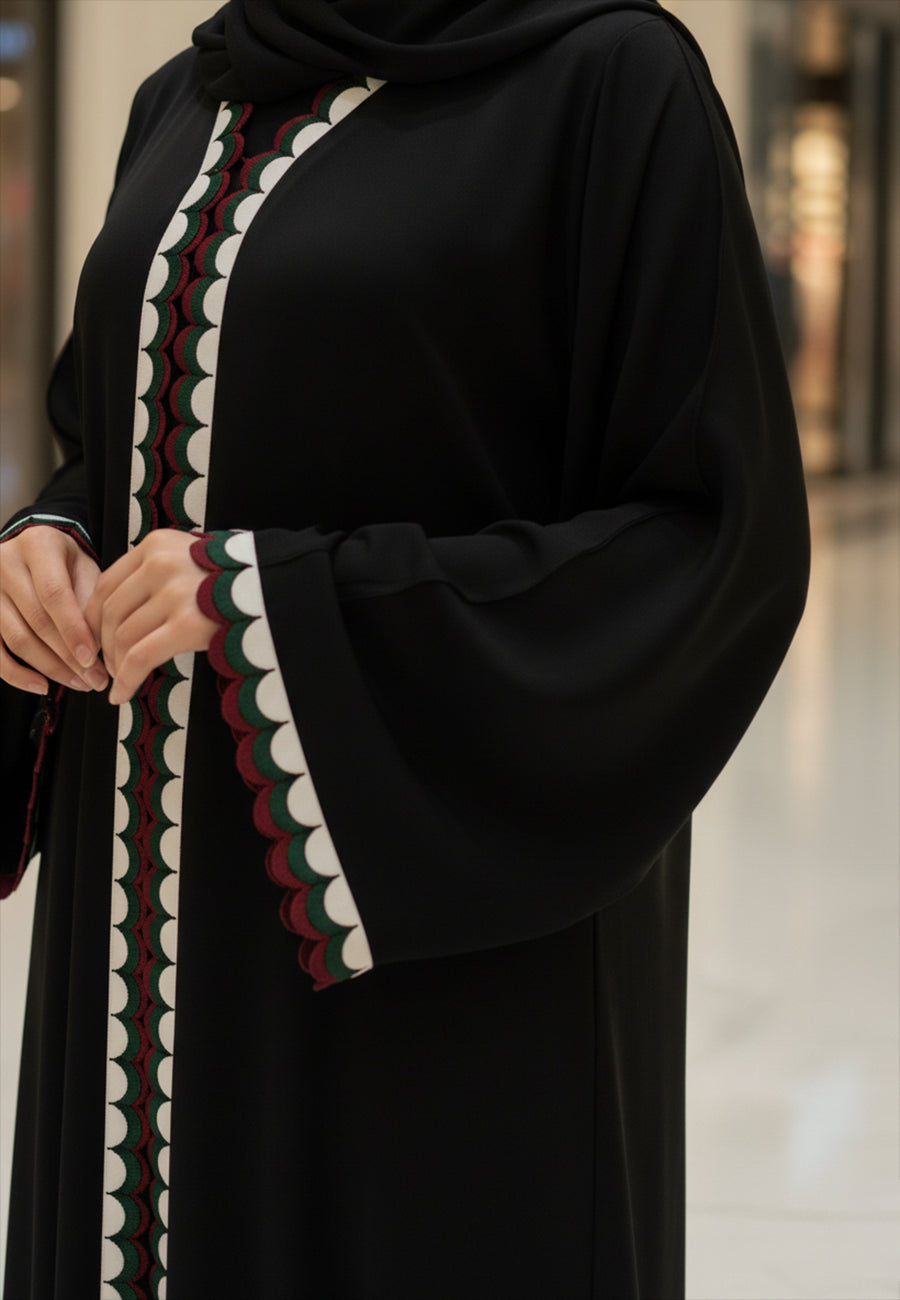 UAE-National-Colors-Trim-Abaya-|-Nida-Fabric-803