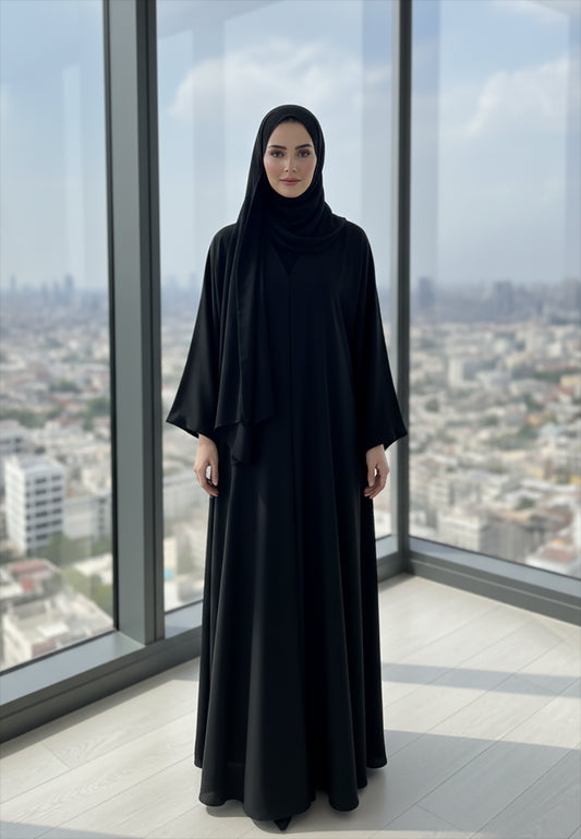 The-Essential-Classic-Black-Abaya-|-V-Neck-Nida-Fabric-806